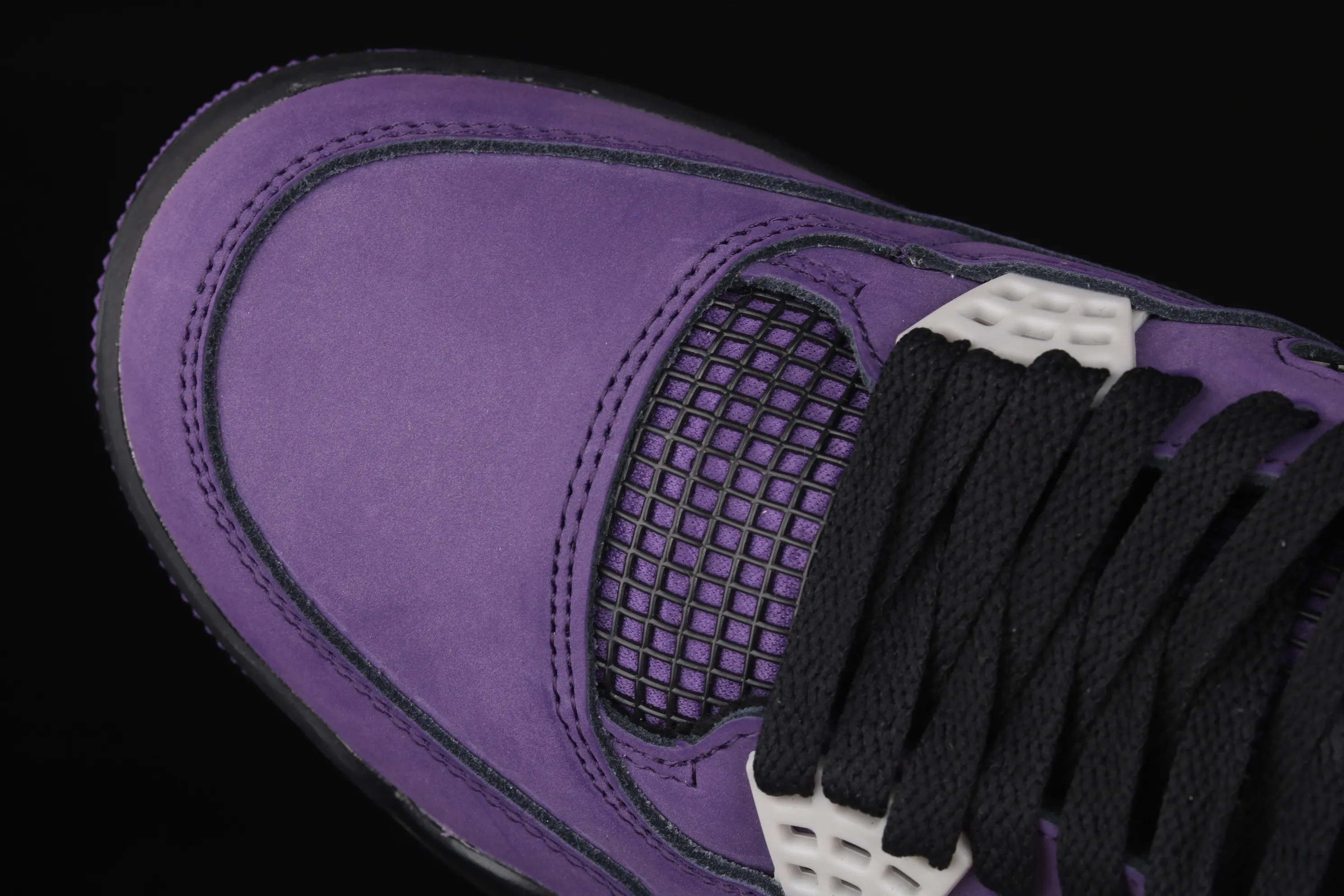 All categories Air Jordan Jordan series basketball shoes Air Jordan 4 G version Air Jordan 4 Retro AJ4 Joe 4 suede black and purple 308497-408